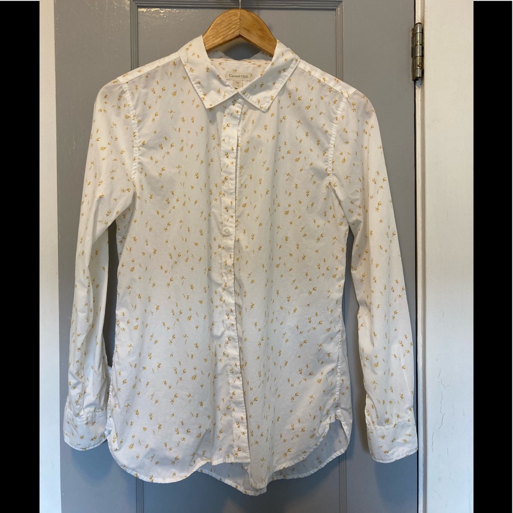 Garnet Hill floral print shirt - excellent condition
